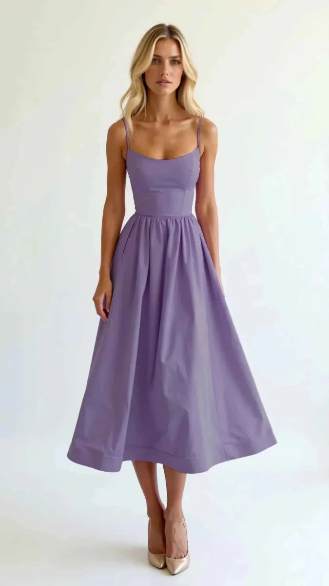 Simple Midi Dress with Waist Shaping