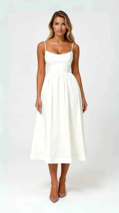 Simple Midi Dress with Waist Shaping