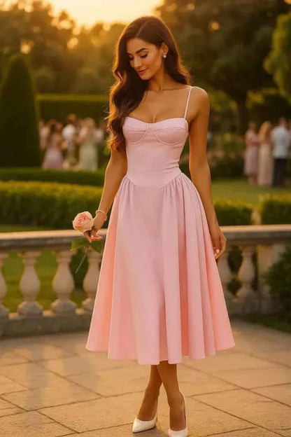 Fitted Corset Midi Dress