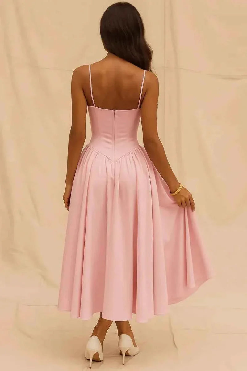 Fitted Corset Midi Dress