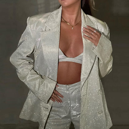 Women's Glitter Blazer Set | Glamorous, Stylish & Elegant