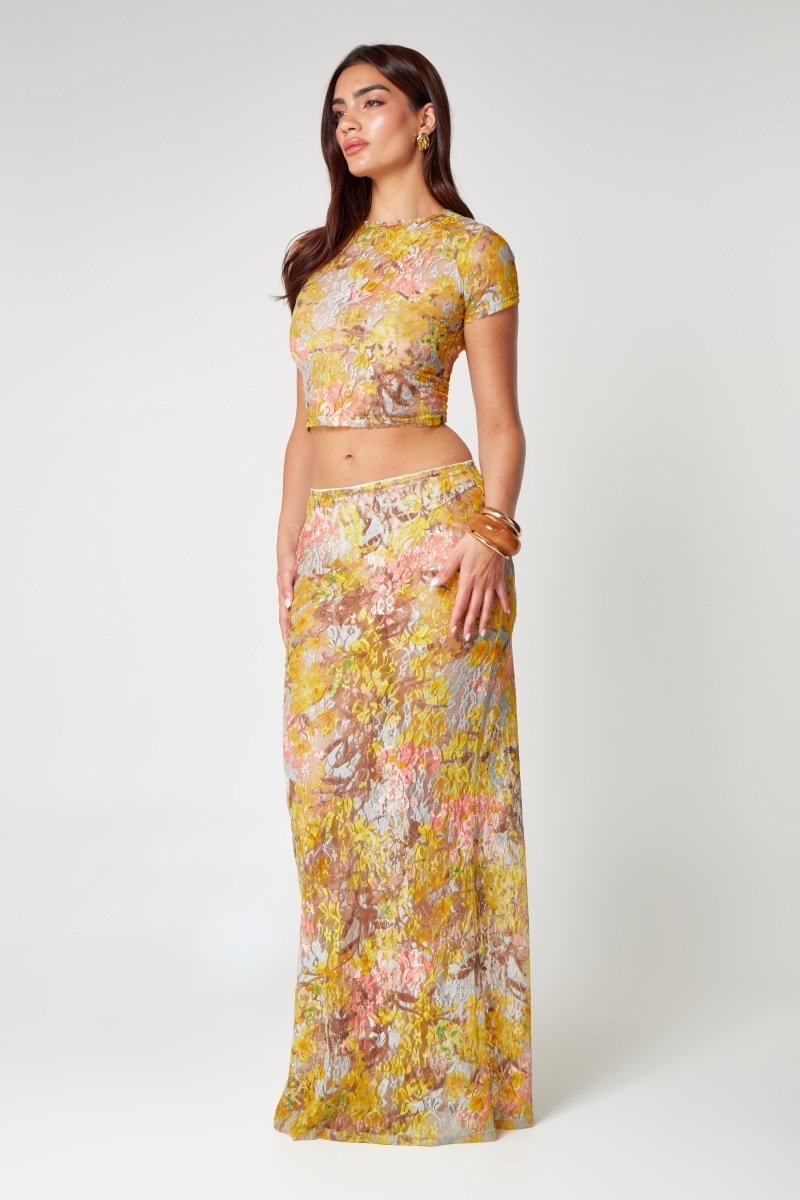 Floral Top and Skirt Set for Feminine Summer Styling
