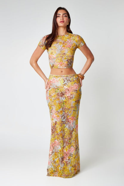 Floral Top and Skirt Set for Feminine Summer Styling